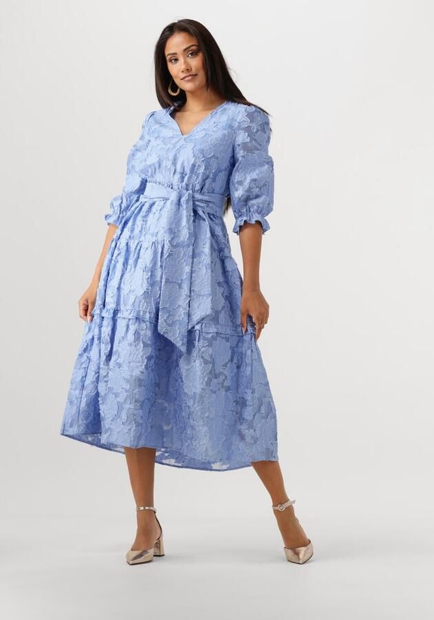 SELECTED WOMEN Dames Jurken Slfsadie 3 4 Midi Dress Lichtblauw - Foto 4