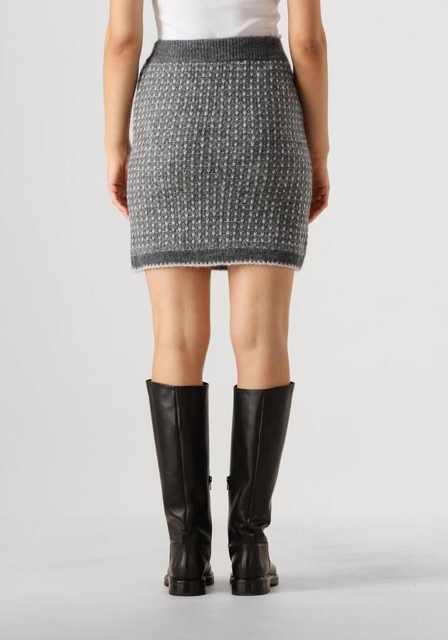 SELECTED FEMME Dames Rokken Slfsine Short Knit Skirt Donkergrijs
