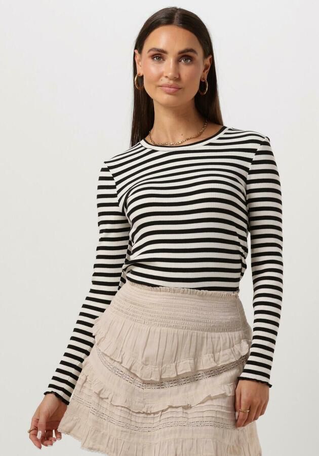 SELECTED WOMEN Dames Tops & T-shirts Anna Ls Crew Neck Tee Stripe Wit - Foto 4