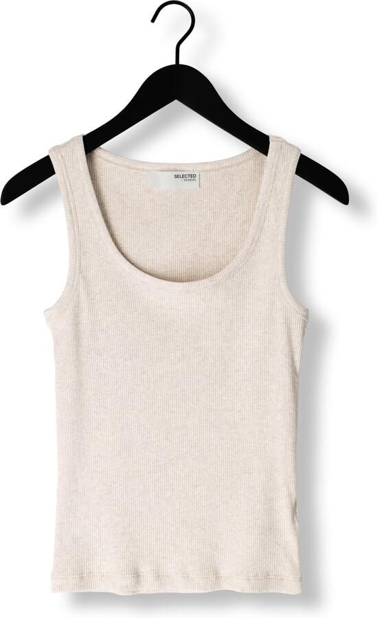 SELECTED FEMME Dames Tops & T-shirts Slfanna U-neck Tank Top Beige - Foto 3