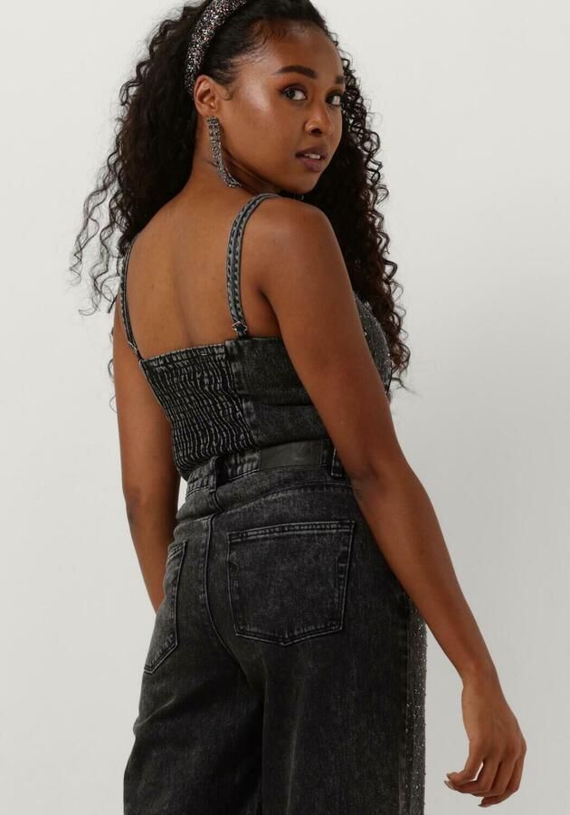 SELECTED FEMME Dames Tops & T-shirts Slfdoa-dia Sl Denim Top Ex Donkergrijs