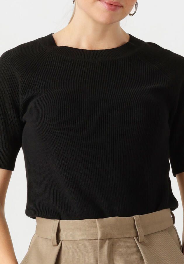 SELECTED FEMME Dames Tops & T-shirts Slfelinna New Ss Knit Top Zwart - Foto 2