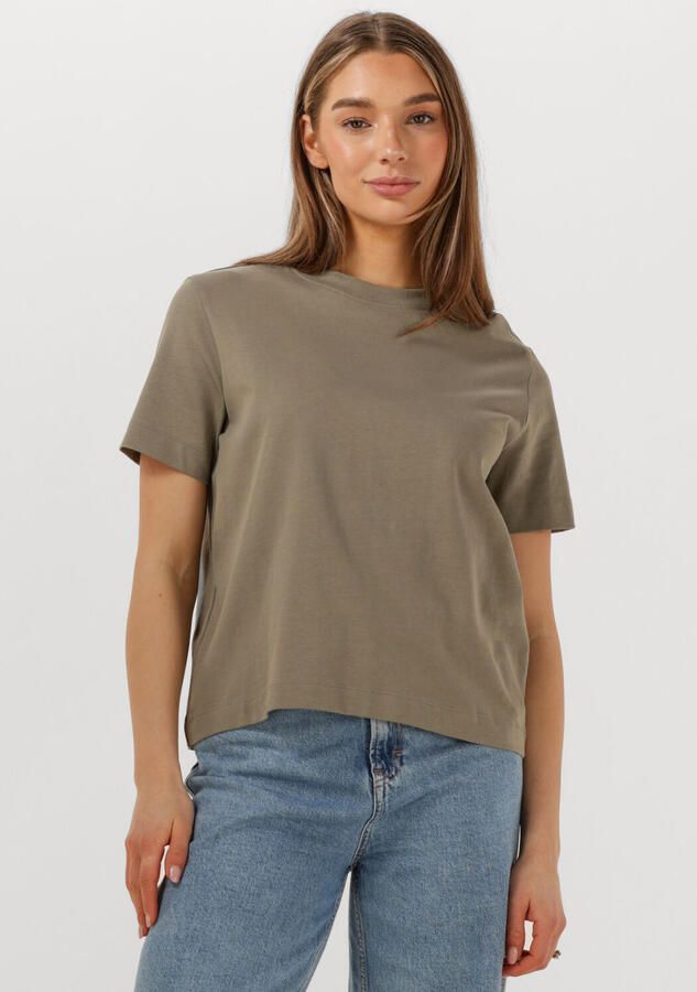SELECTED FEMME Dames Tops & T-shirts Slfessential Ss Boxy Tee Khaki - Foto 4