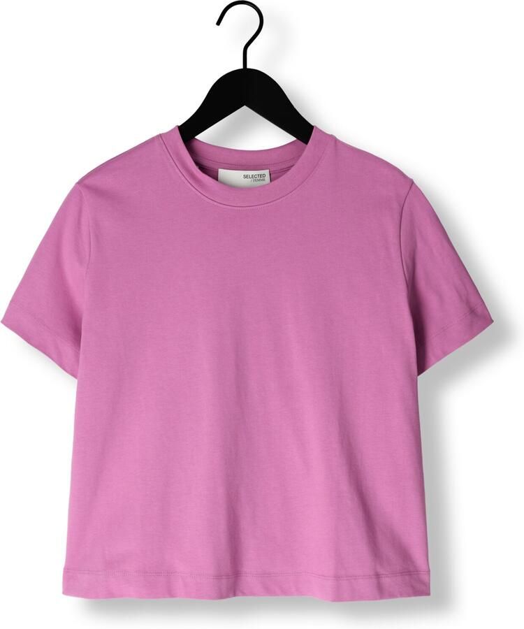 SELECTED FEMME Dames Tops & T-shirts Slfessential Ss Boxy Tee Roze