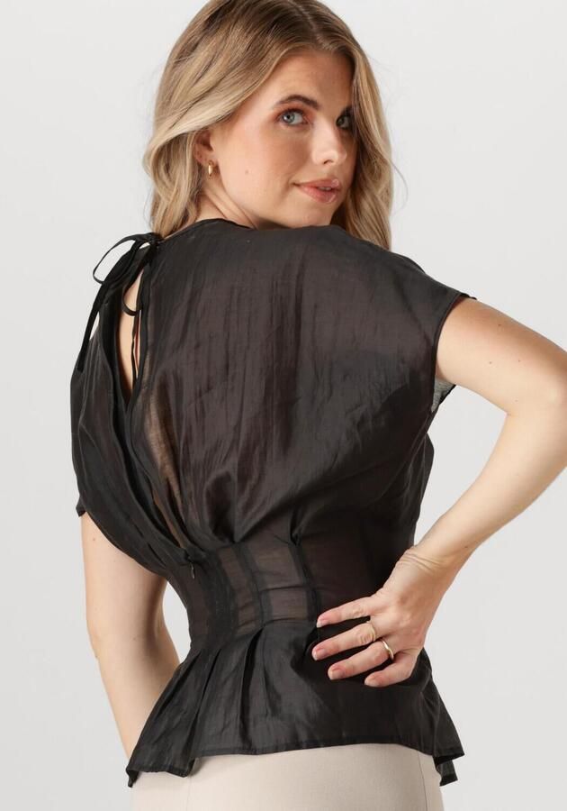 SELECTED FEMME Dames Tops & T-shirts Slfiris Ss O-neck Top Zwart - Foto 2