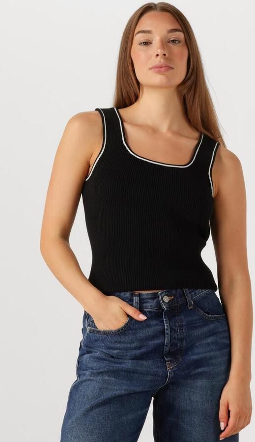 SELECTED WOMEN Dames Tops & T-shirts Slfkamma Jenny Sl Knit Top Zwart - Foto 3