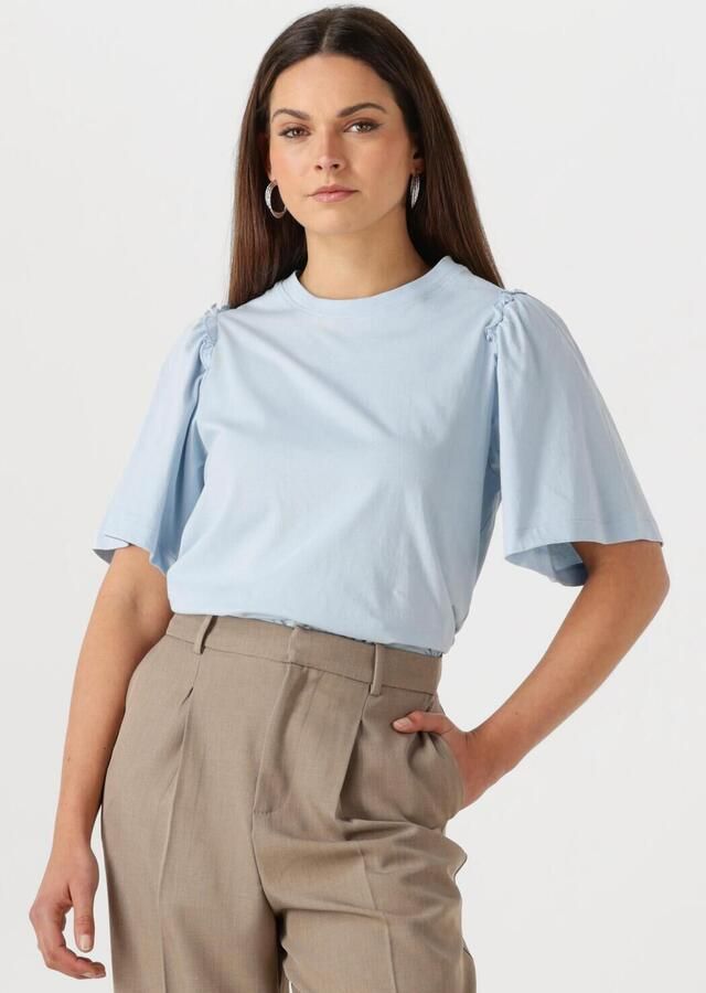 SELECTED FEMME Dames Tops & T-shirts Slfpenelope 2 4 Ruffle Tee Lichtblauw - Foto 4