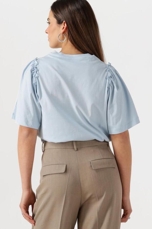 SELECTED FEMME Dames Tops & T-shirts Slfpenelope 2 4 Ruffle Tee Lichtblauw - Foto 3