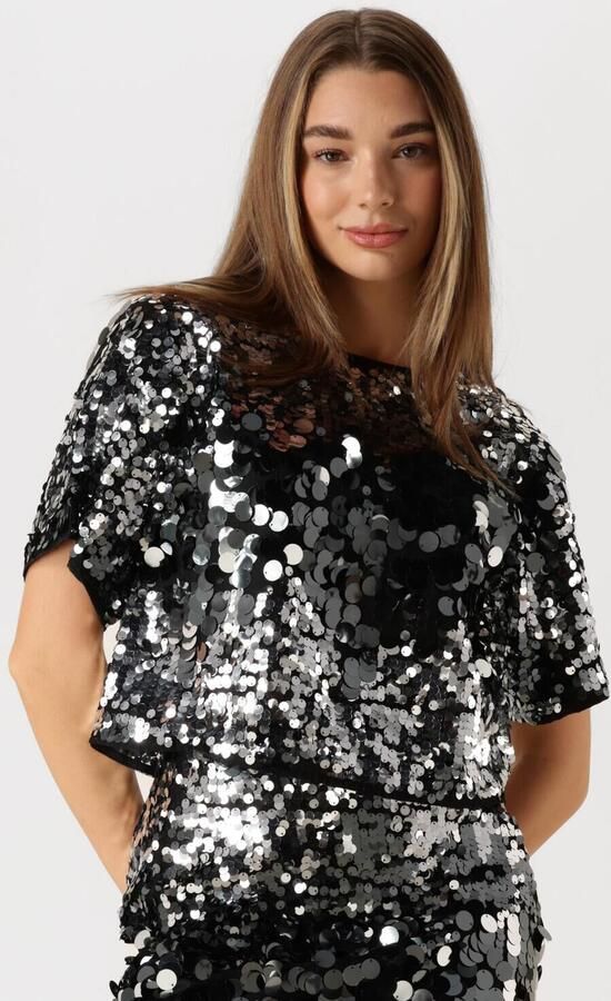 SELECTED FEMME Dames Tops & T-shirts Slftana 3 4 Sequins Top Zilver - Foto 4