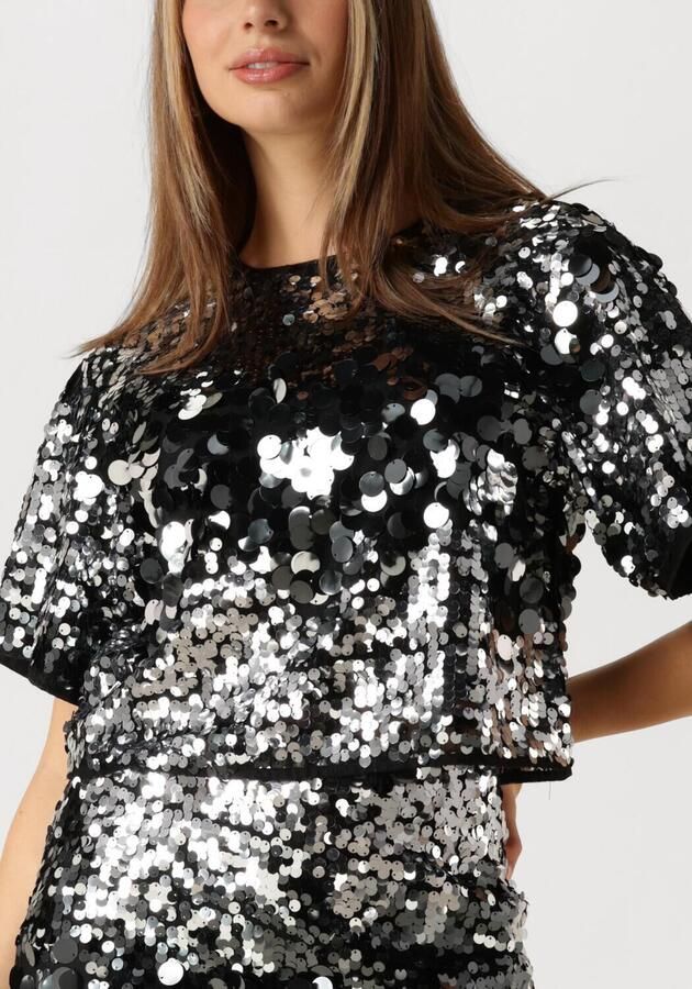 SELECTED FEMME Dames Tops & T-shirts Slftana 3 4 Sequins Top Zilver - Foto 2