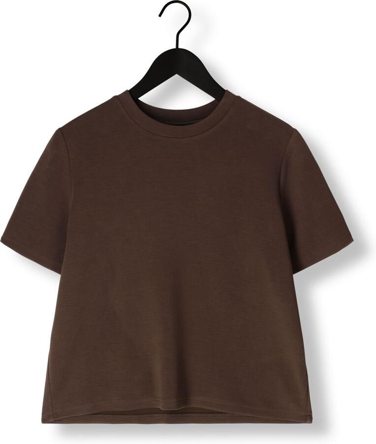 SELECTED FEMME Dames Tops & T-shirts Slftenny Ss Boxy O-neck Tee Beige