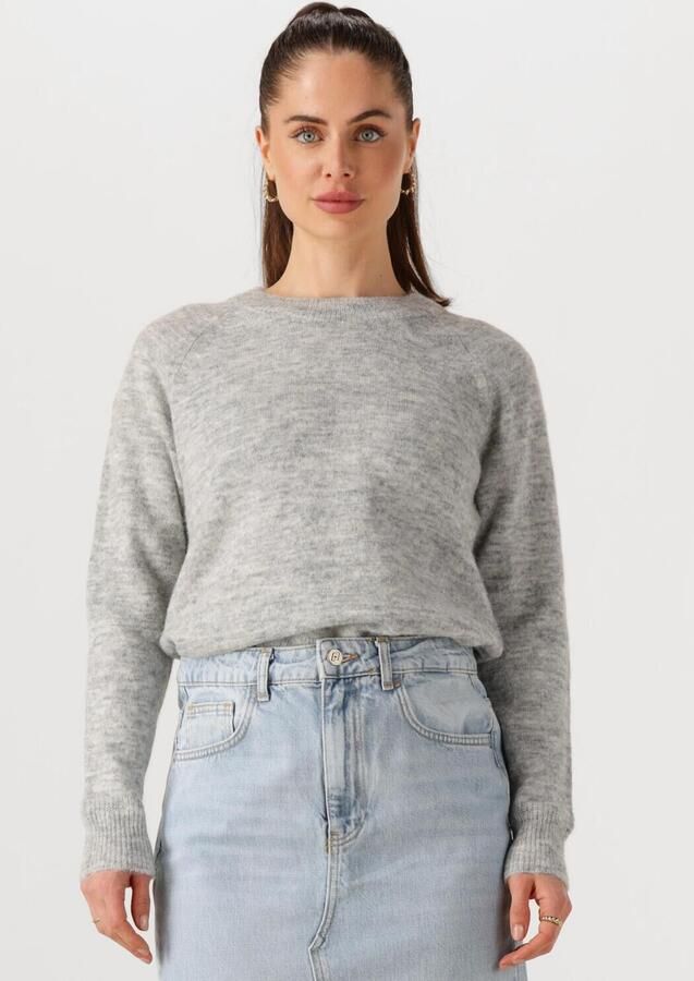 SELECTED FEMME Dames Truien & Vesten Lulu Ls Knit O-neck B Lichtgrijs - Foto 4