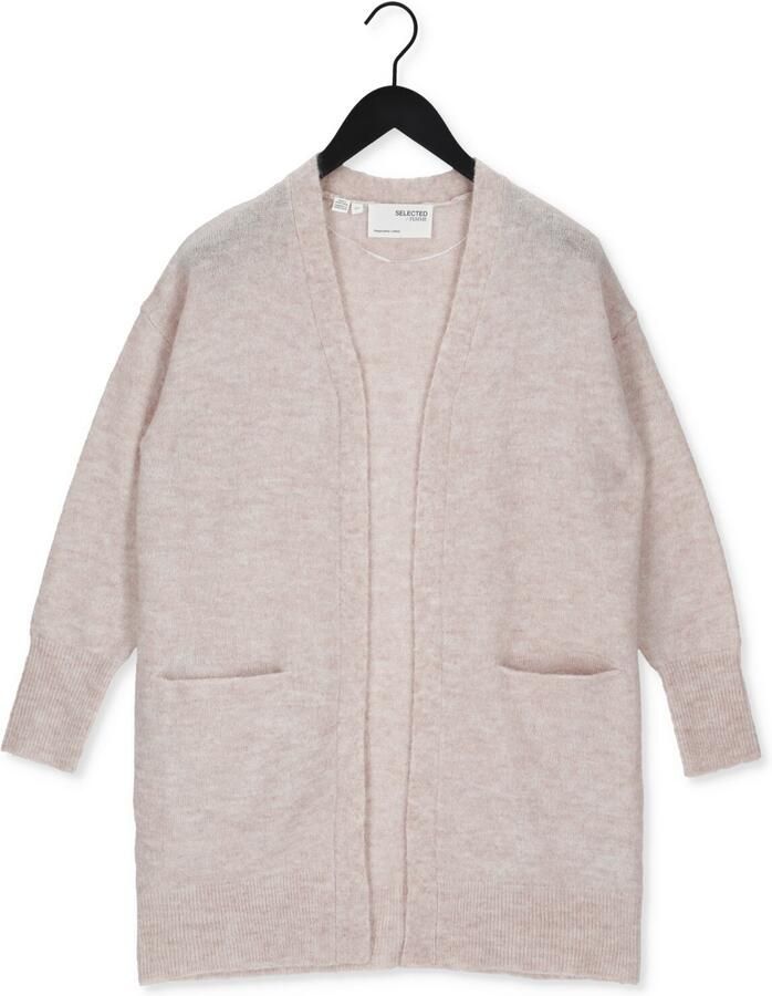 Selected Femme Dames Truien vesten Lulu New Ls Knit Long Cardigan B Beige Dames