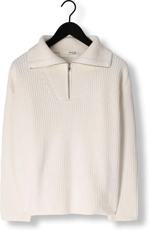 SELECTED FEMME Dames Truien & Vesten Slfbloomie Ls Knit Half Zip Wit - Foto 3