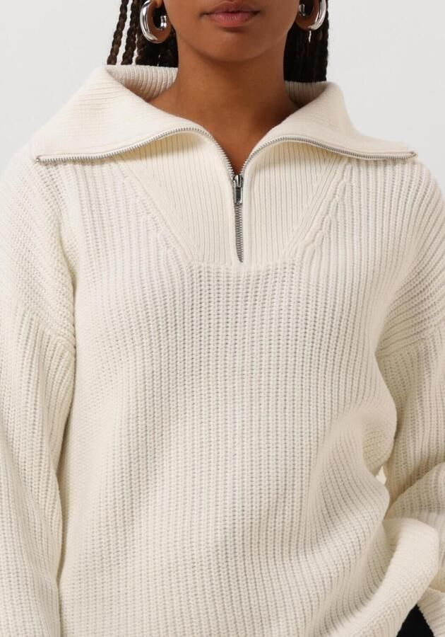 SELECTED FEMME Dames Truien & Vesten Slfbloomie Ls Knit Half Zip Wit - Foto 2