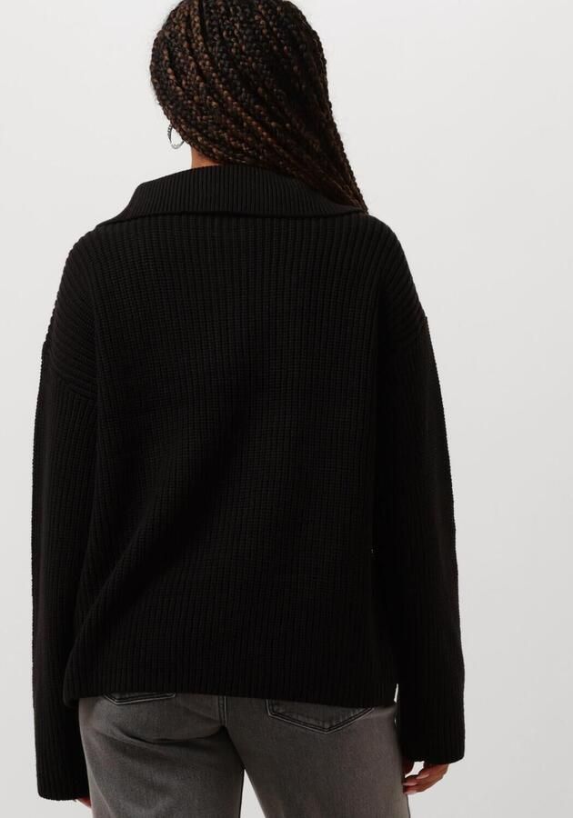 SELECTED FEMME Dames Truien & Vesten Slfbloomie Ls Knit Half Zip Zwart - Foto 3