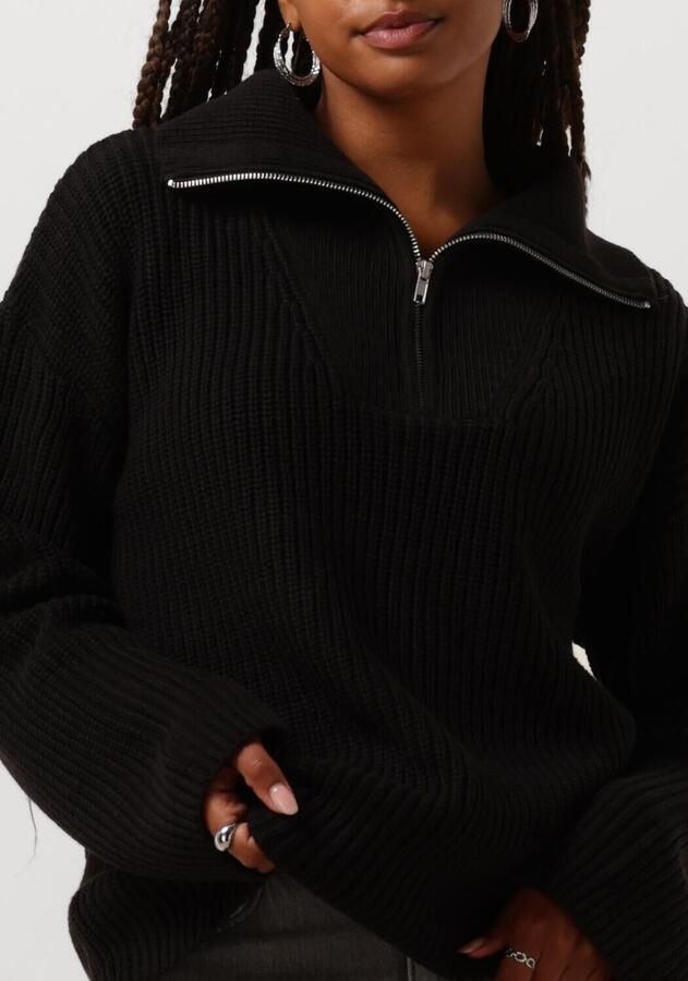 SELECTED FEMME Dames Truien & Vesten Slfbloomie Ls Knit Half Zip Zwart - Foto 2