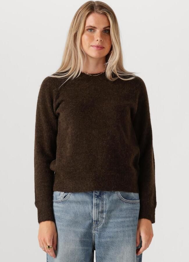 SELECTED FEMME Dames Truien & Vesten Slflulu Ls Knit O-neck Bruin - Foto 4