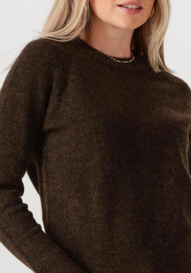 SELECTED FEMME Dames Truien & Vesten Slflulu Ls Knit O-neck Bruin - Foto 2