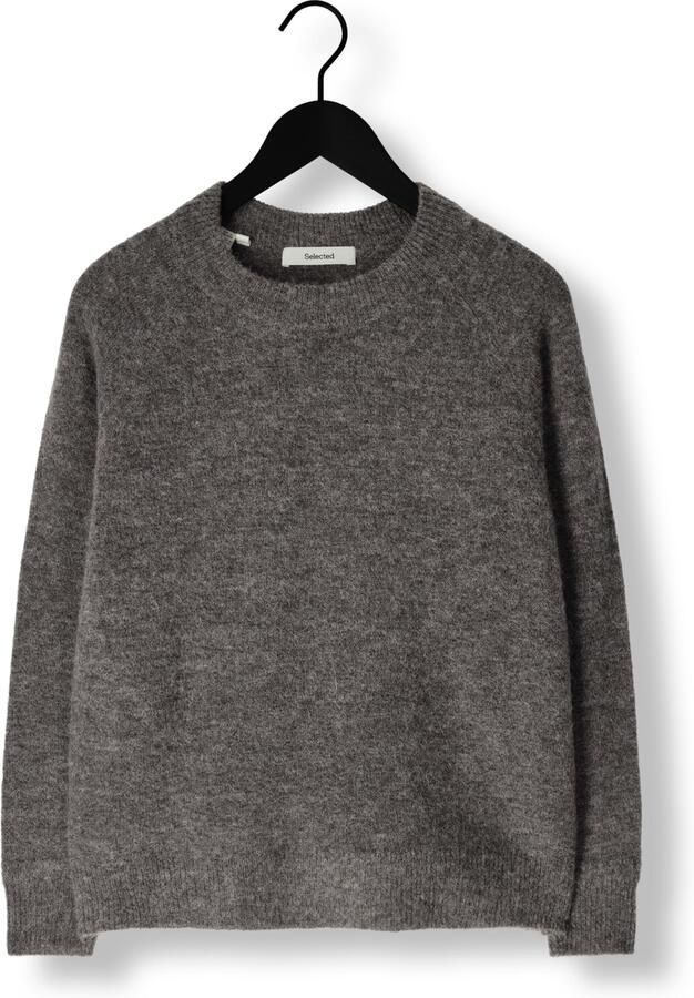 SELECTED FEMME Dames Truien & Vesten Slflulu Ls Knit O-neck Grijs - Foto 2