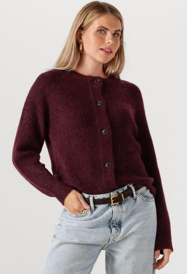 SELECTED FEMME Dames Truien & Vesten Slflulu Ls Knit Short Cardigan Bordeaux - Foto 4