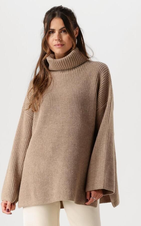 SELECTED FEMME Dames Truien & Vesten Slfmary Ls Long Knit Roll Neck Bruin - Foto 4