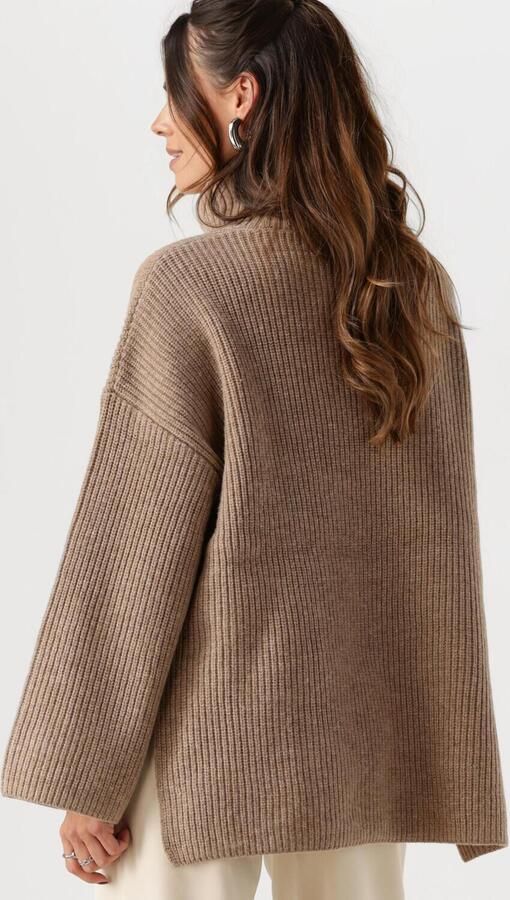 SELECTED FEMME Dames Truien & Vesten Slfmary Ls Long Knit Roll Neck Bruin - Foto 3