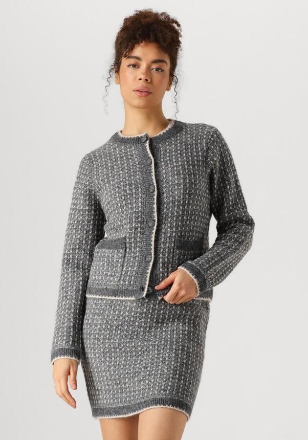 SELECTED WOMEN Dames Truien & Vesten Slfsine Ls Knit Cardigan Donkergrijs - Foto 4