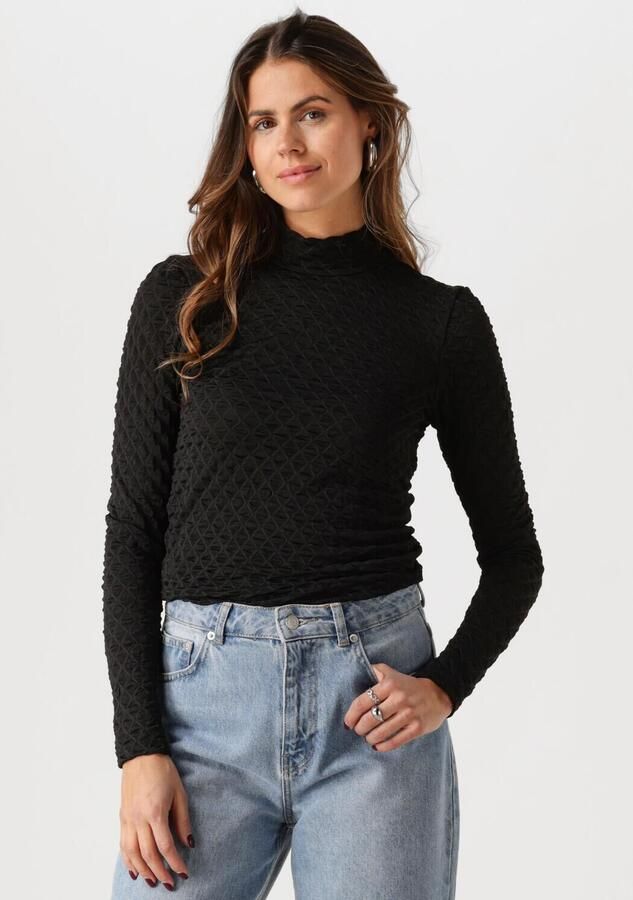 SELECTED WOMEN Dames Truien & Vesten Slftimmi Ls High Neck Structure Top Zwart - Foto 4