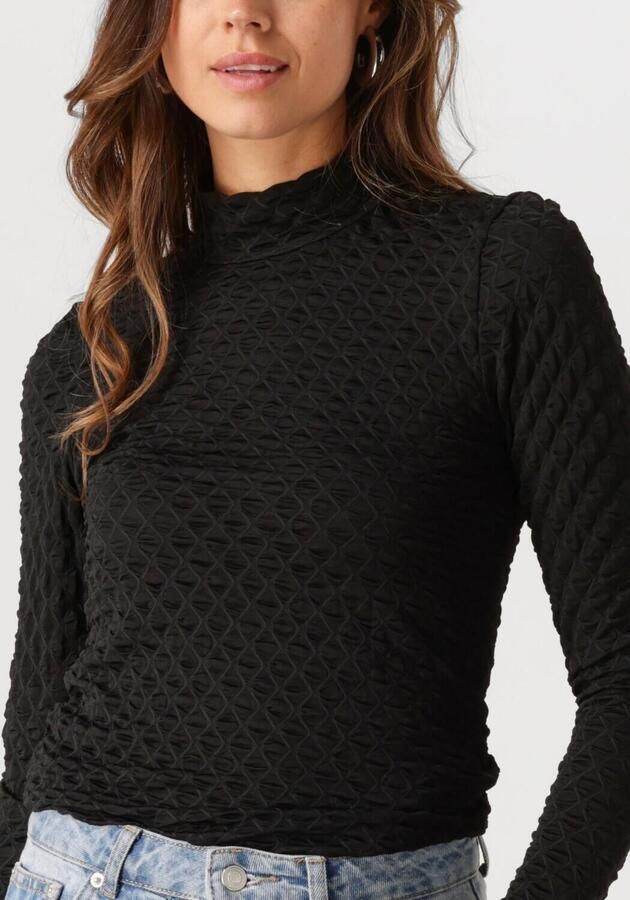 SELECTED WOMEN Dames Truien & Vesten Slftimmi Ls High Neck Structure Top Zwart