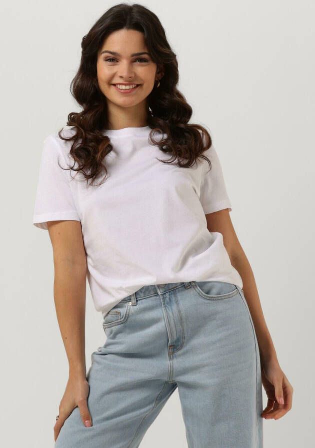 Selected Femme Witte T-shirt Slfmy Perfect Ss Tee Box Cut B Noos
