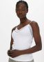 SELECTED FEMME Dames Tops & T-shirts Slfmandy Rib Lace Singlet Wit - Thumbnail 1