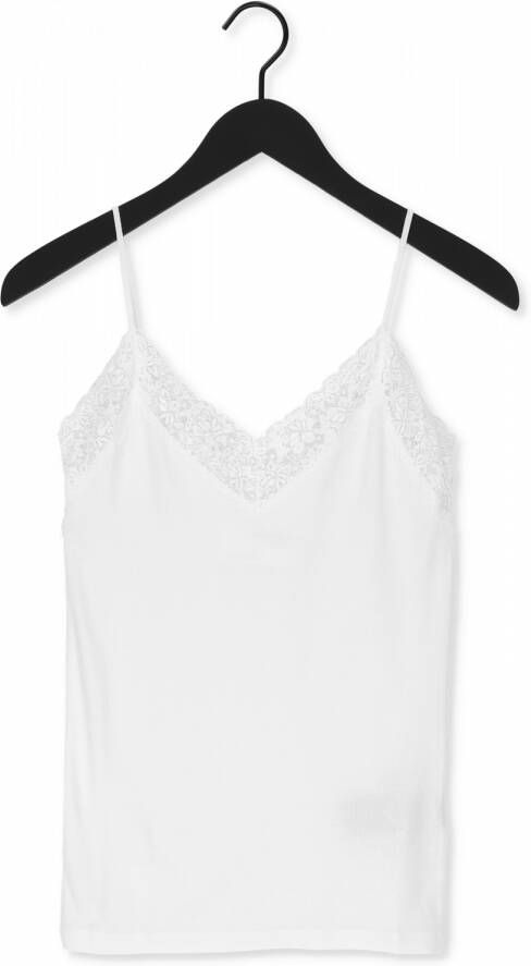 SELECTED FEMME Dames Tops & T-shirts Slfmandy Rib Lace Singlet Wit