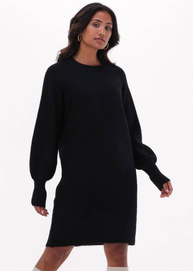 SELECTED FEMME gemêleerde gebreide jurk SLFLULU met wol zwart