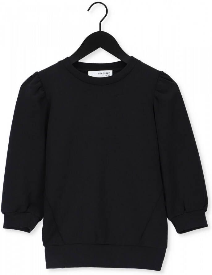 Selected Femme Zwarte T shirt Tenny 3 4 Sweat Top