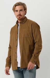 Selected Homme Beige Casual Overhemd Slhregrick-cord Shirt Ls W
