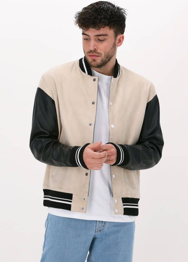 SELECTED HOMME Heren Jassen Slhaero Bomber Suede Jkt Ex Beige