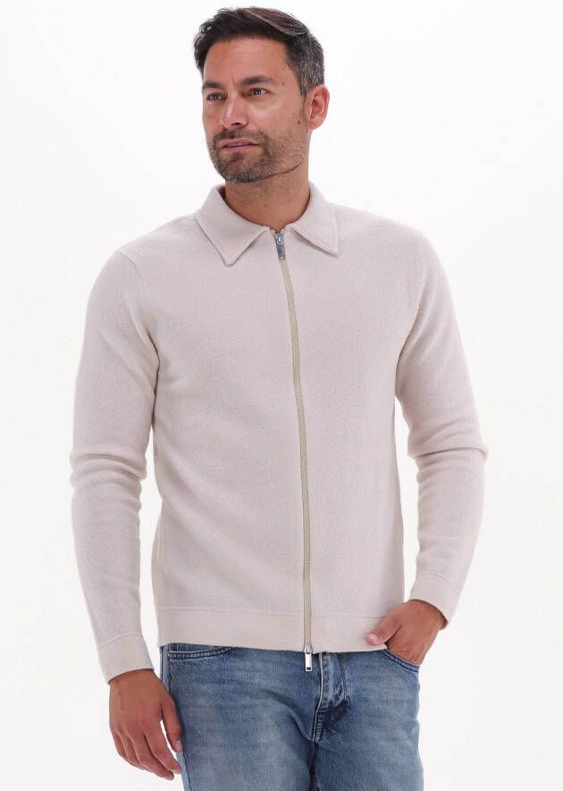 Selected Homme Beige Zip Cardigan Sweater Beige Heren