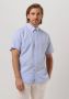SELECTED HOMME Heren Overhemden Slhslimnew-linen Shirts Ss Classic W Blauw - Thumbnail 1