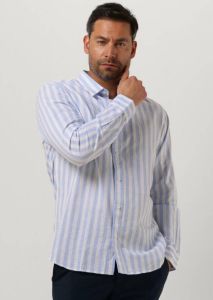 Selected Homme Blauwe Klassiek Overhemd Slhslimnew-linen Shirts Ls Classic W