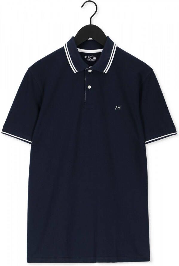 Selected Homme Blauwe Polo Slhaze Sport Ss Polo W