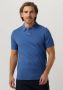 SELECTED HOMME Heren Polo's & T-shirts Slhtown Ss Knit Polo B Blauw - Thumbnail 1