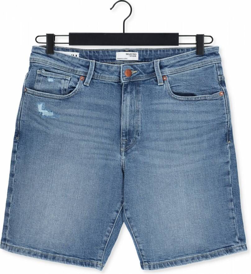 SELECTED HOMME regular fit jeans short SLHALEX light blue denim