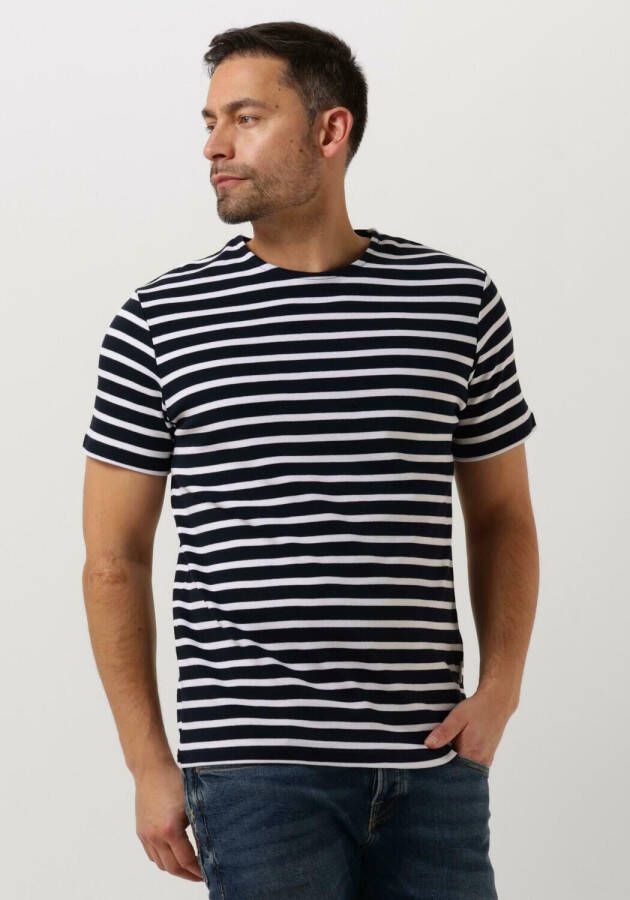 Selected Homme Blauw wit Gestreepte T-shirt Slhbriac Stripe Ss O-neck Tee
