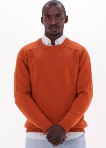 Selected Homme Bruine Trui Newcoban Lambs Wool Crew Neck W