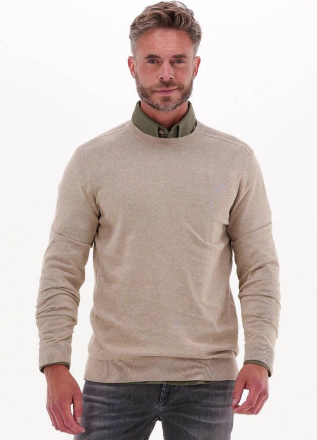 SELECTED HOMME Heren Truien & Vesten Newcoban Lambs Wool Crew Neck W Beige