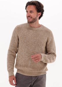 Selected Homme Camel Trui Vince Ls Knit Bubble Crew Neck Naw