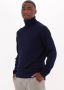 Selected Homme Donkerblauwe Coltrui Town Merino Coolmax Knit Roll B - Thumbnail 1