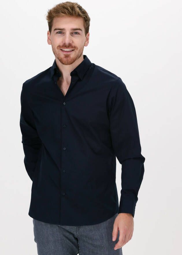 Donkerblauwe Selected Homme Klassiek Overhemd Slimmichigan Shirt Ls B