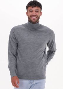 Selected Homme Grijze Coltrui Town Merino Coolmax Knit Roll B